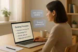 Discover the core values behind AI & Your Life—ethical, safe, practical AI guidance designed to make everyday life calmer, easier, and more empowered.