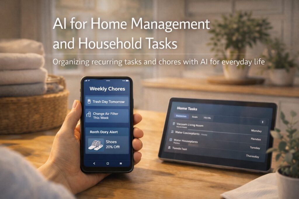 AI for everyday life managing household tasks and chores through simple reminders